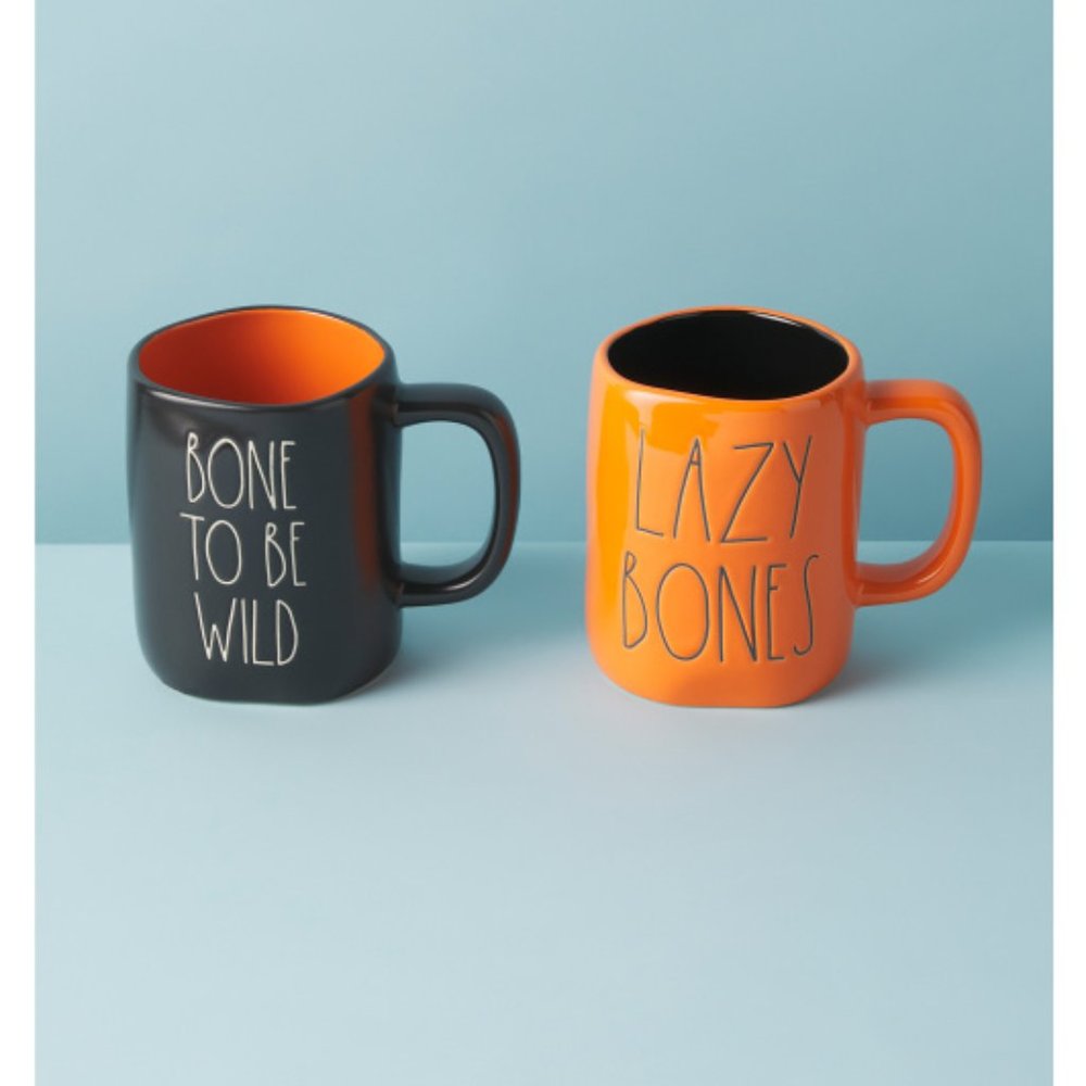 RAE DUNN 2pk Halloween Bones Mugs